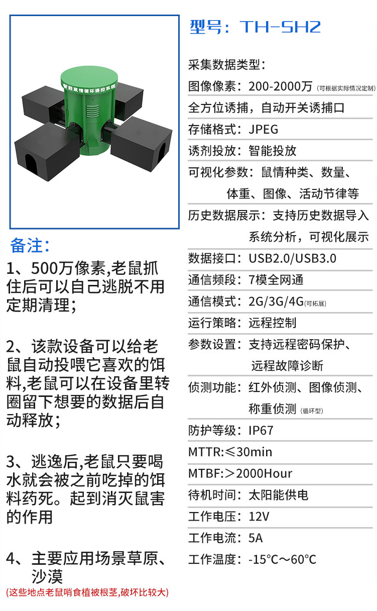 草原鼠害智能監(jiān)測(cè)設(shè)備技術(shù)參數(shù)