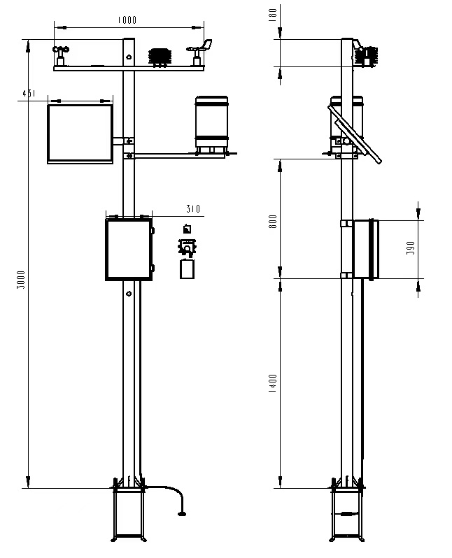 農(nóng)田氣象監(jiān)測(cè)站產(chǎn)品結(jié)構(gòu)圖