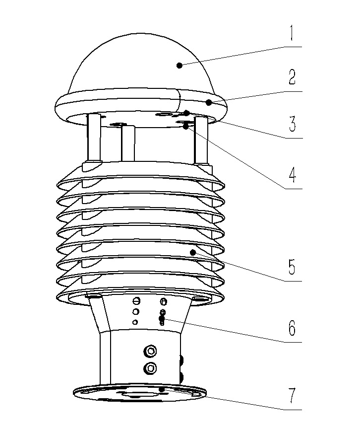 智慧燈桿環(huán)境傳感器產(chǎn)品結構圖